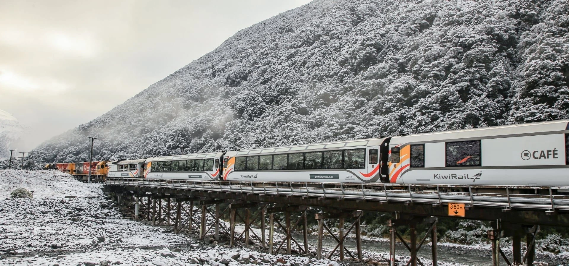 TranzAlpine Scenic Plus journey through alpine viaduct country