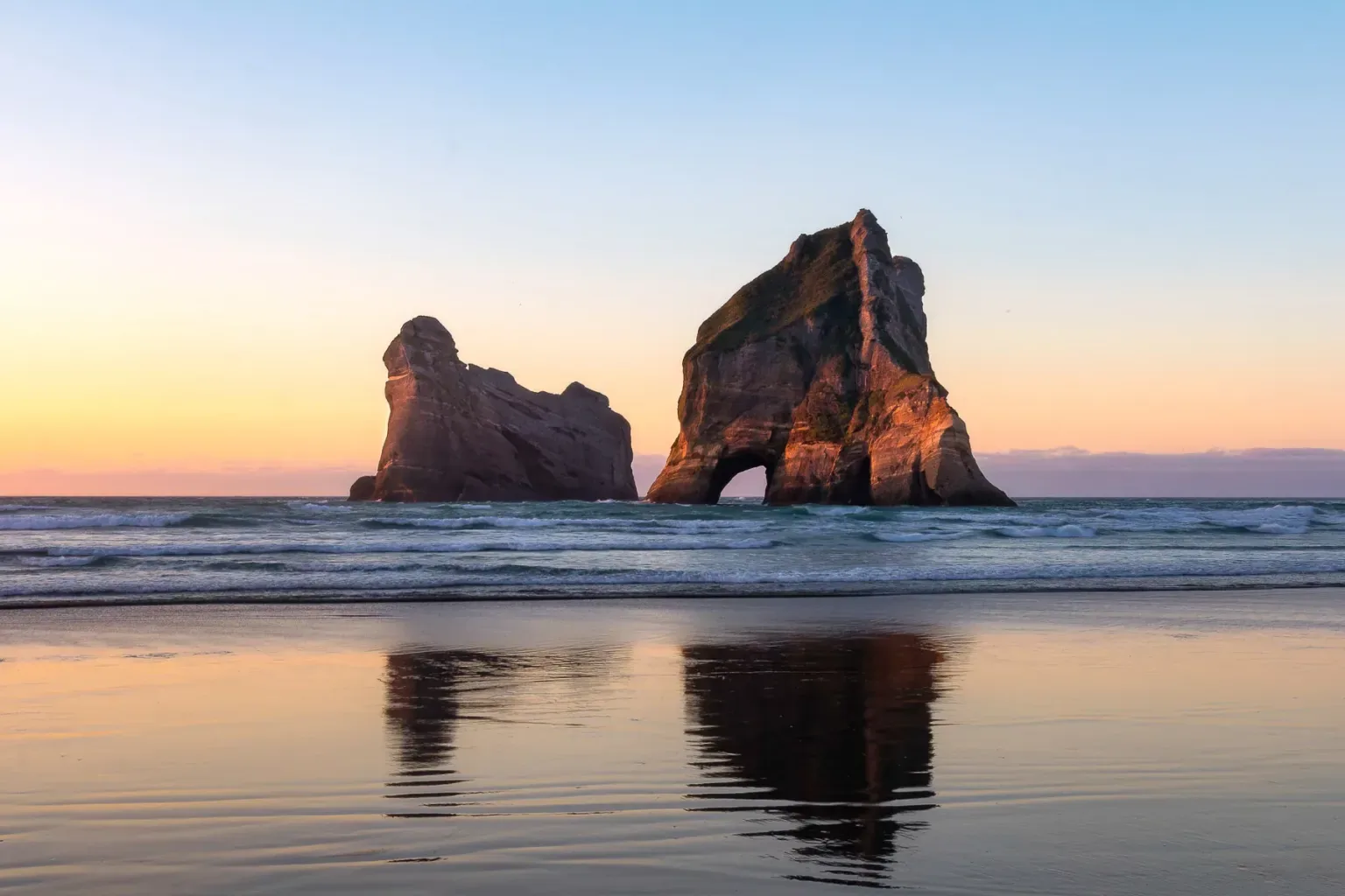 Wharariki Beach on the southern coast